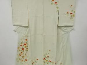 アンティーク　菊模様刺繍着物